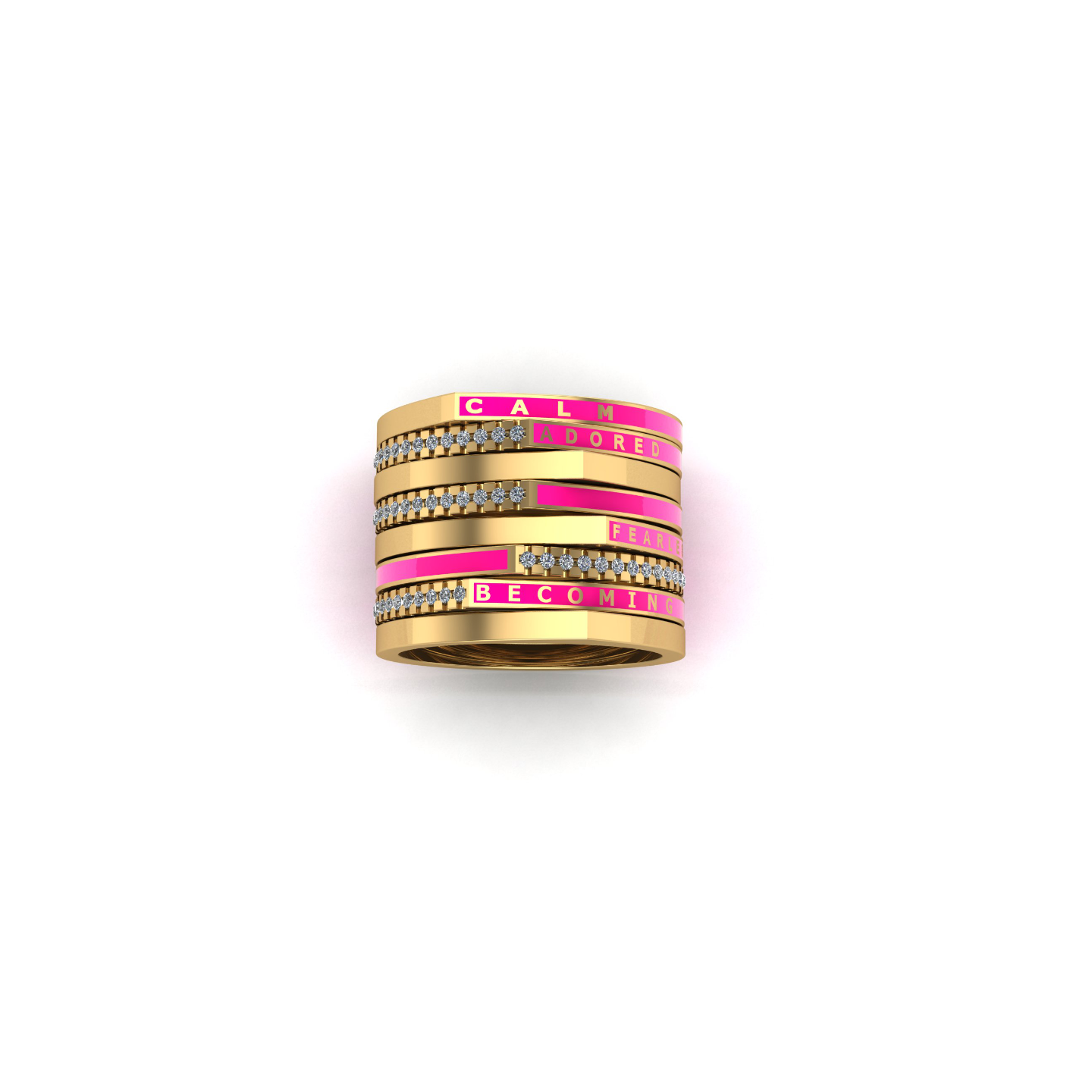 I AM Words Ring Stack