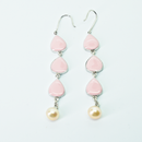 Hanging  Charm Earrings with Pearl
