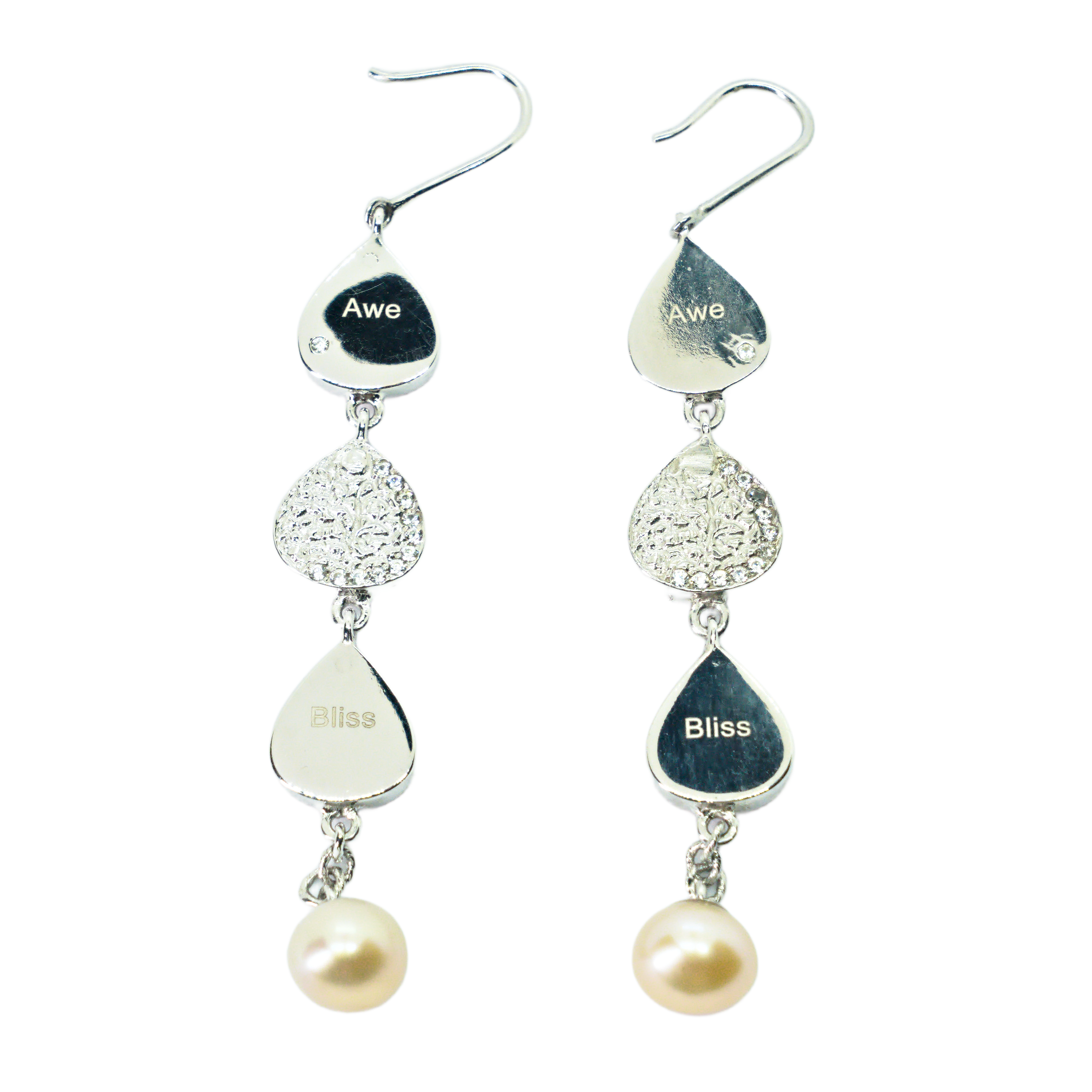 Hanging  Charm Earrings with Pearl