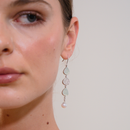 Hanging  Charm Earrings with Pearl