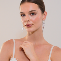 Hanging  Charm Earrings with Pearl