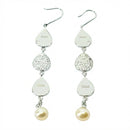 Hanging  Charm Earrings with Pearl