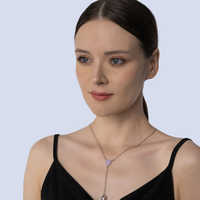 Hanging Pearl & Interchangeable Words Necklace