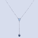 Hanging Pearl & Interchangeable Words Necklace