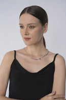 Bar & Seed Pendant with Pearl Necklace